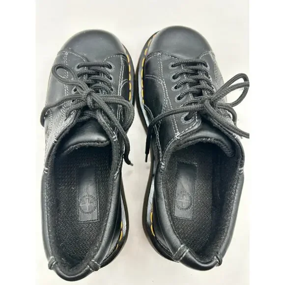 RARE DAISY Dr. Martens Chunky Platform Black Leather 12283 Oxford Boot WMS Sz 7 - Picture 11 of 12